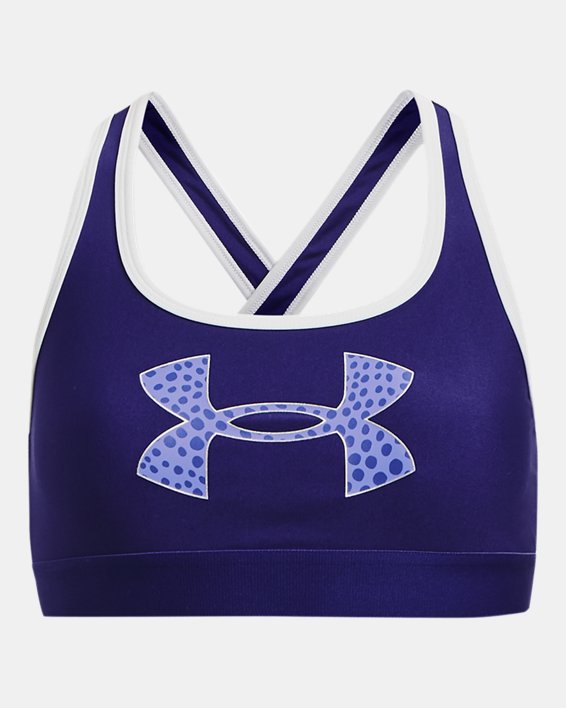 Girls' UA Crossback Graphic Sports Bra, Blue, pdpMainDesktop image number 0